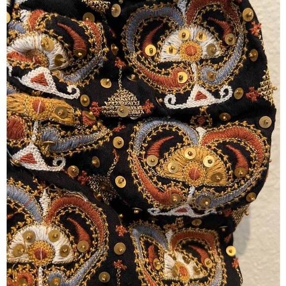 ULLA JOHNSON Alisha Embellished Linen And Cotton-blend Blouse Size 4 - Picture 6 of 12